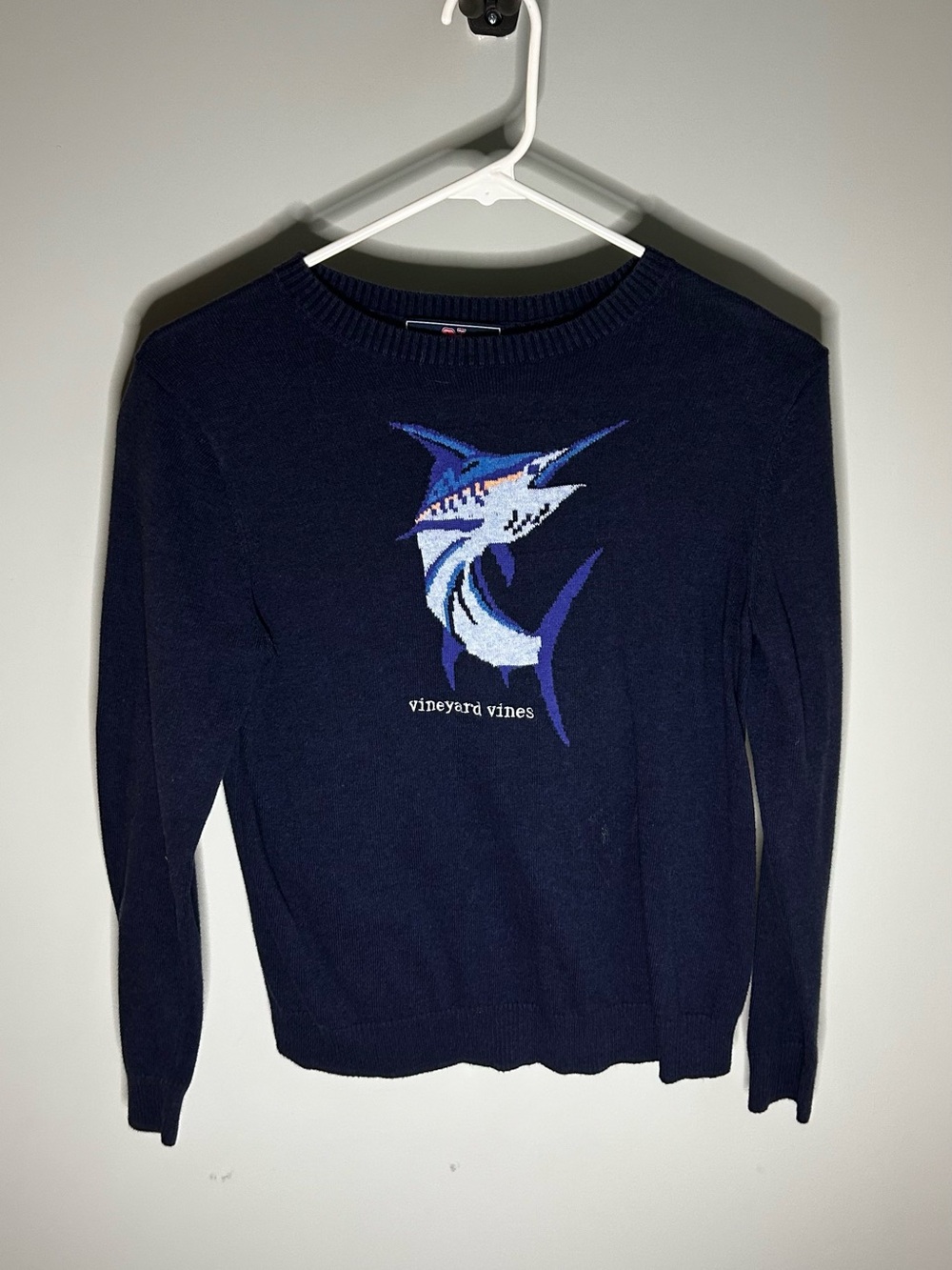 Vineyard Vines Navy Marlin Graphic Crewneck Sweater Kids (M) 12-14